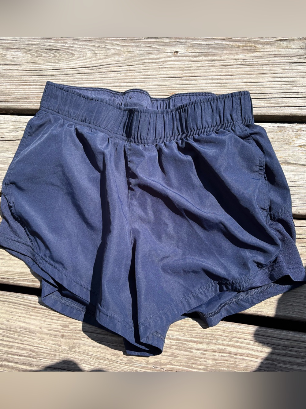 Athletic Works Navy Women's Running Shorts with Elastic Waist